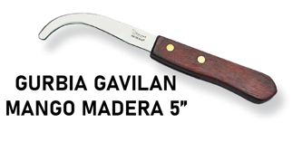 GURBIA GAVILÁN MANGO MADERA 5”